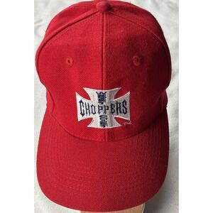 West Coast Choppers Mens Red Adjustable SnapBack OSFA Baseball Hat Cap NWOT